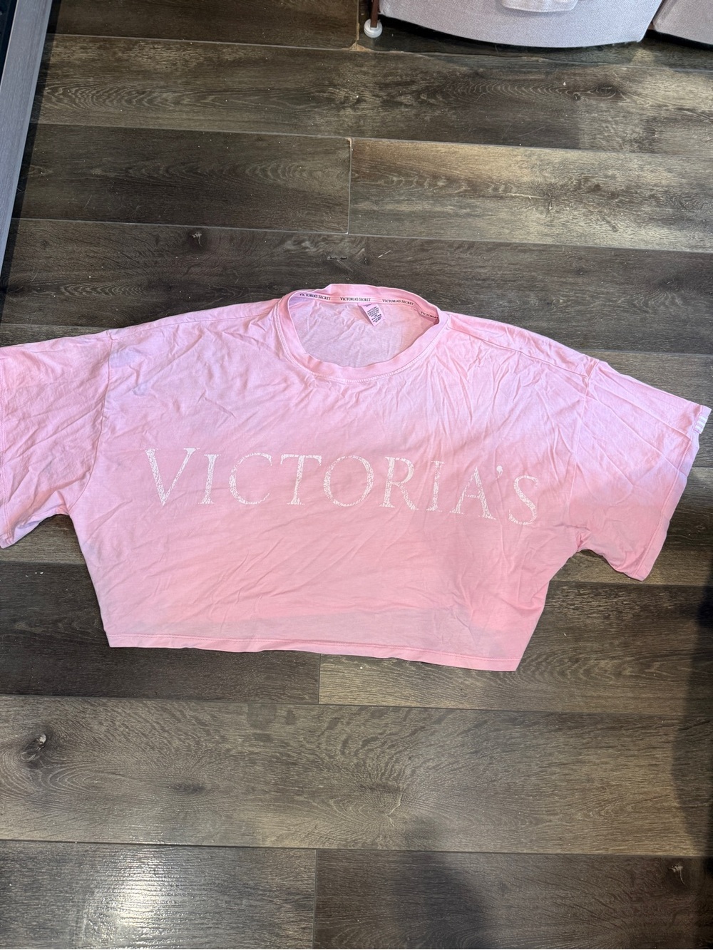 Victoria’s Secret Pink Cropped Logo Tee